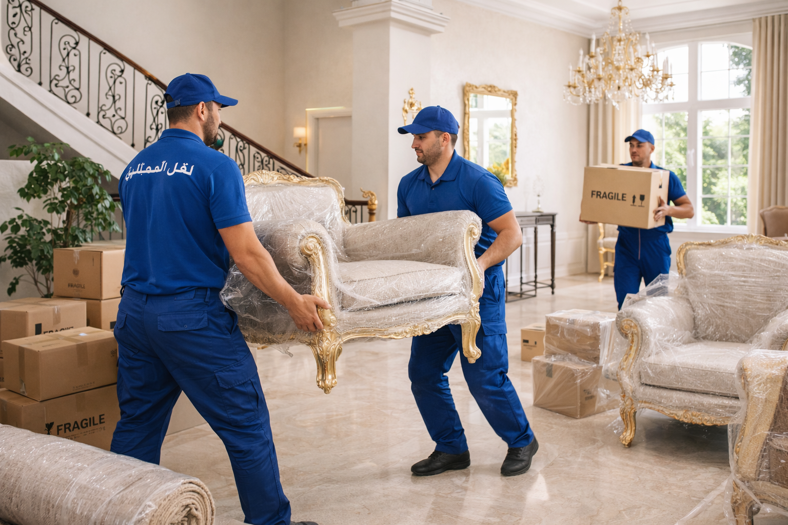 نقل عفش الفلل والقصور بالرياض